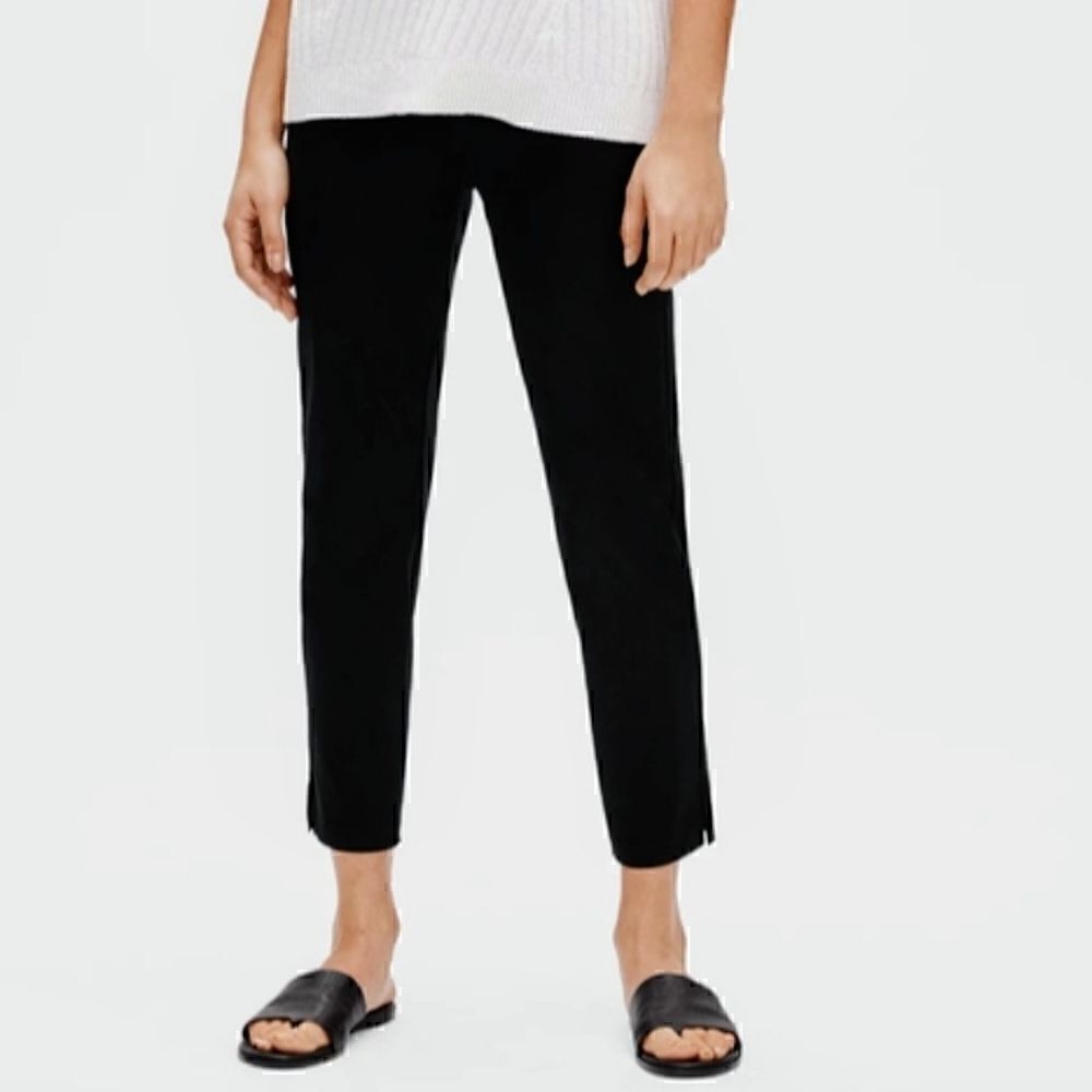 Eileen Fisher sage green Organic Stretch Cotton Twill Slim Ankle Pants XS